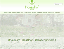 Tablet Screenshot of hansalhof.at